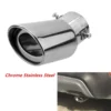 1Pc Car Round Exhaust Muffler Tip Stainless Steel Pipe Modified Rear Tail Throat